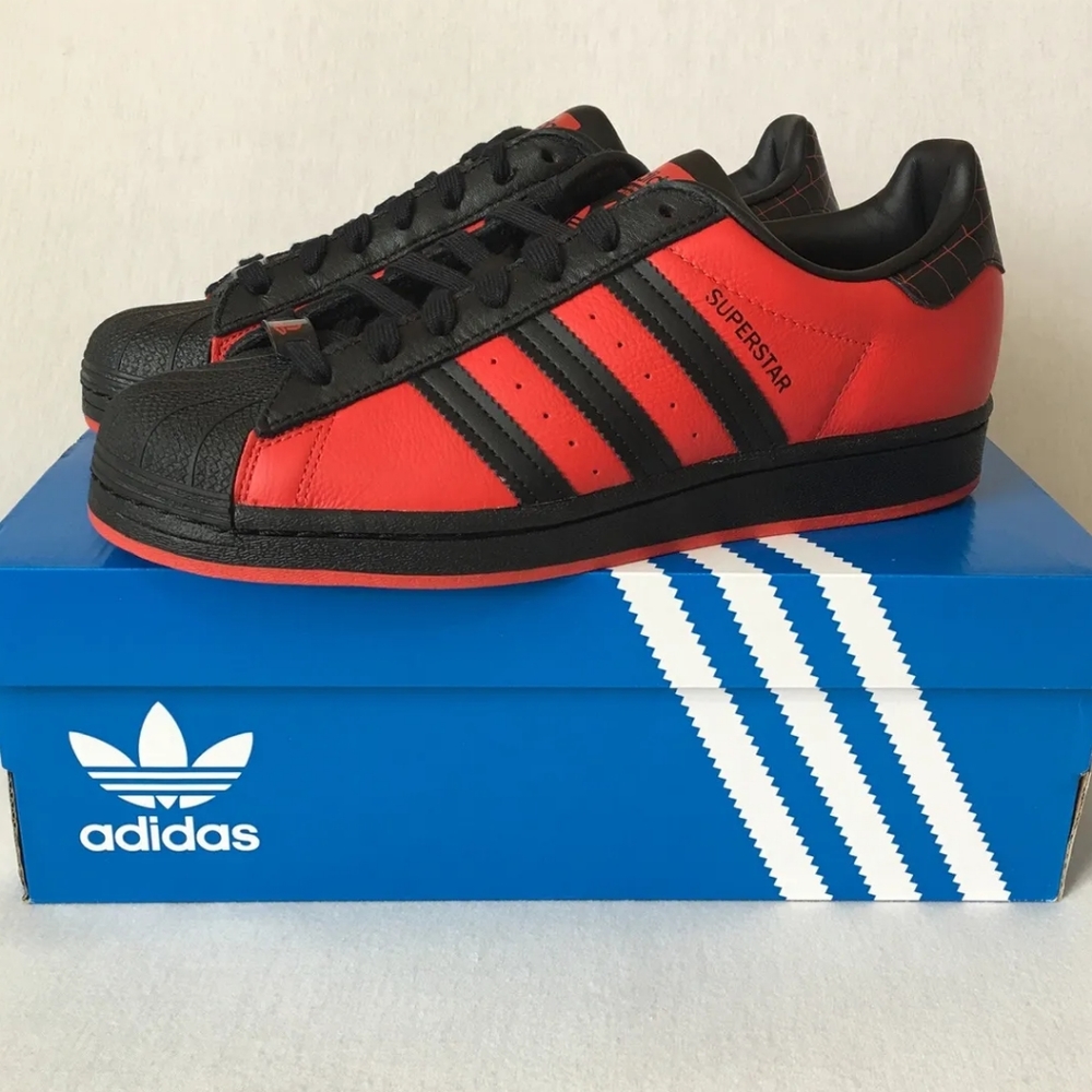 Adidas Marvel X PlayStation Superstar J Spider-Man Miles Morales Sz 3.5 NEW!!!
